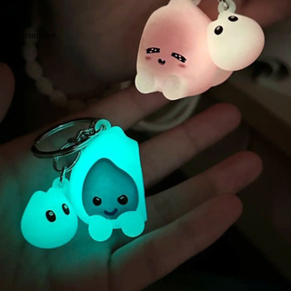 ZNCE _ Cặp Đôi Phụ Kiện 2 Móc Khóa Cặp Đôi Silicone Hình Giọt Nước Màu Hồng Xanh Mỉm Cười Thiết Kế Mặt Dây Chuyền Túi Hút Từ Tính – Quà Tặng Cặp Đôi Màu Tối Phát Sáng Dễ Thương Cho Anh ấy