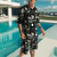 2026 Bộ áo thun và quần Short ngắn tay in 3D Unisex Hawaii Beach mới