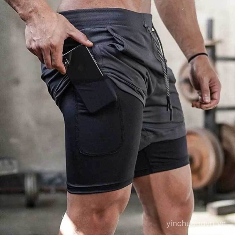Quần Short Chạy Bộ Nam Mùa Hè - Thoáng Khí, Nhanh Khô, Co Dãn