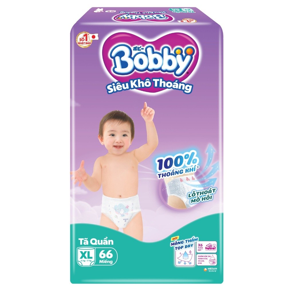 ✨ Tã Bỉm Bobby Ultra+, Premium Soft, Organic Ngày, Đêm  - Bỉm quần, Size NB, S, M, L, XL, XXL, 3XL