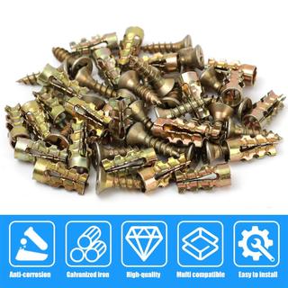 [Vận chuyển nhanh] Bu lông neo sắt mạ kẽm mở rộng bằng đá cho đá dày 15mm +, thiết kế lồng vào nhau với chất liệu chống rỉ sét, Bộ 5 / 10 / 20 để cải tạo gia đình