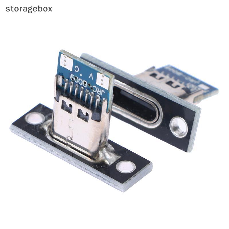 [Hộp lưu trữ] 10 chiếc USB 3.1 Type C Soet có tấm cố định vít Type-C USB Ja 3.1 Type-C 2Pin 4Pin Đầu nối nữ Ja Cổng sạc đẹp