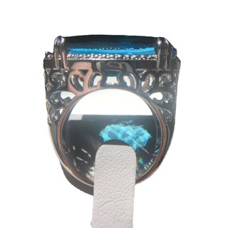 ❤ Ban Đầu Bán Đảng Xanh Ánh Sáng Đá Quý Lớn Nhẫn Unisex Sapphire Trang Sức