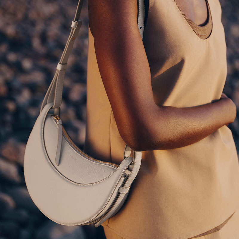 ANCO 2026 Túi da thật mới Túi lưỡi bằng da Saddle Bag Thiết kế vai kiểu Paris Túi nách Messenger cho phụ nữ