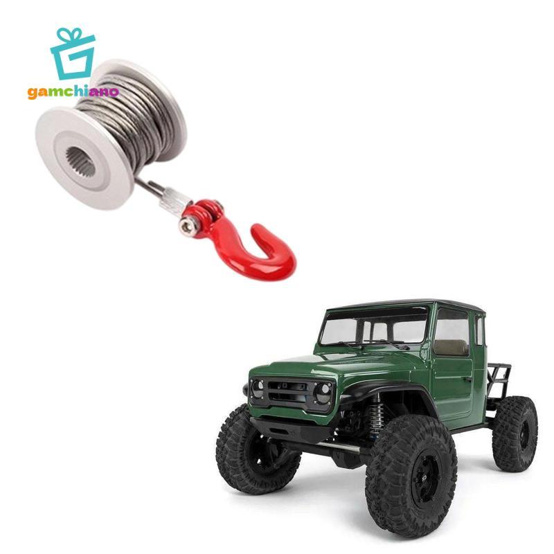 Bánh xe tời Servo RC 25-Tooth, Phụ kiện bánh xích RC tỷ lệ 1 / 10, Nhẹ và bền, Cáp thép 190cm cho AX90046 RC4WD SCX10 D