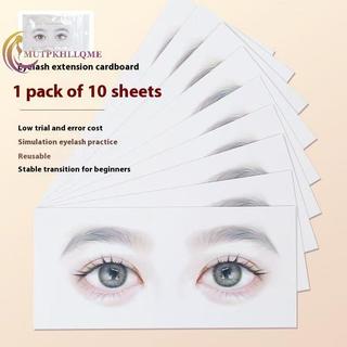 Csndices 10 Cái Thẻ Lông Mi Giả Người Mới Bắt Đầu Lash Biểu Đồ Wispy Mi Có Thể Tái Sử Dụng Trang Điểm Đào Tạo Nối Mi Dụng Cụ Mô Phỏng Mắt VN
