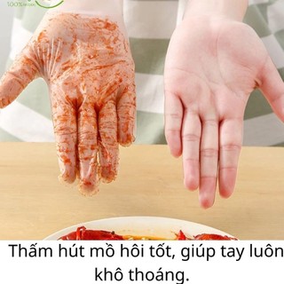 Găng Tay Làm Bếp Siêu Dai Hộp 100 Cái Nấu Ăn Làm Bếp Vệ Sinh siêu bắt tay,chất liệu TPE không mùi
