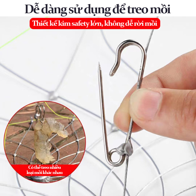 Lồng Bẫy Cua & Cá Tự Động Đóng Mở  - Thiết Kế Gập Gọn Tiện Lợi, Độ Bền Cao, Phù Hợp Câu Cá