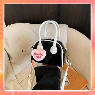 Túi đeo chéo nữ túi xách mini đi chơi phối màu xinh xắn kèm charm trái tim K323