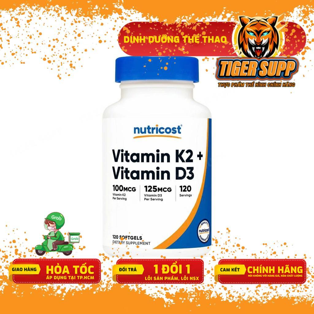 Vitamin K2 100mcg + D3 125mcg Nutricost – Hỗ Trợ Hấp Thu Canxi
