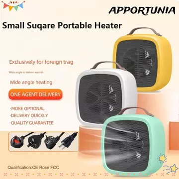 APPORTUNIA Máy sưởi không khí ấm để bàn, Quạt sưởi ấm Máy sưởi điện 500W, Tiếng ồn thấp Mini Làm nóng nhanh Cắm di động Máy sưởi văn phòng Hộ gia đình
