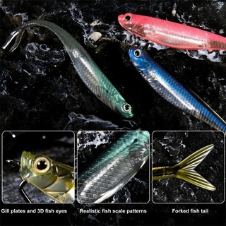 Love * 6 Mồi mềm nhân tạo Swimbaits đuôi nĩa nổi, dùng câu cá