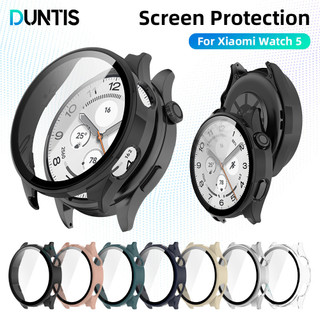 Ốp lưng kính cho Xiaomi Watch 5 PC Ốp lưng bảo vệ chống trầy xước toàn diện + Bảo vệ màn hình cho MI Watch 5 Phụ kiện