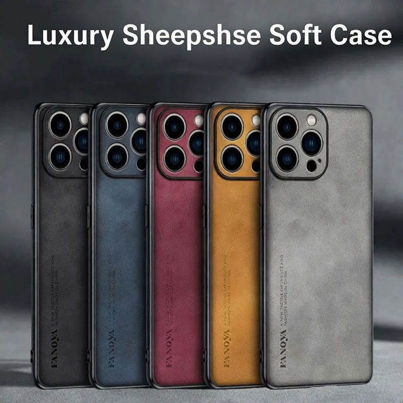 Ốp lưng điện thoại cao cấp bằng da cừu, chống sốc Cho iPhone 17 Air 16 15 14 Pro Max Plus ip17 ip16 ip15 ip14 2026 4G 5G