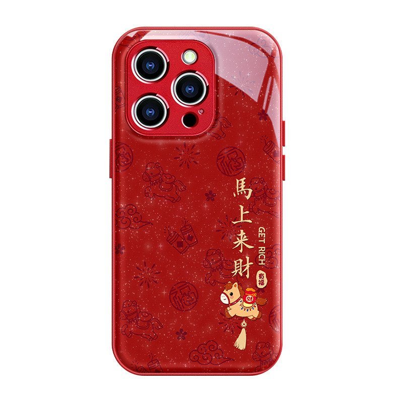 Thích hợp cho iPhone 17 Ốp điện thoại mate80promax Năm mới 16 Dây buộc tiền tức thì 14 Giá trị cao 15 cô gái