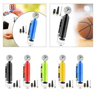 Máy bơm bóng HILABEE có đồng hồ đo áp suất, thiết kế nhẹ và chống nước, phù hợp cho bóng rổ và bóng đá