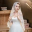 Khăn choàng cầu nguyện DARON Veil, Khăn choàng ren cưới hoa rỗng, Ren mềm mại thoáng khí đơn giản Viền đầu cô dâu Gạc Nhà thờ