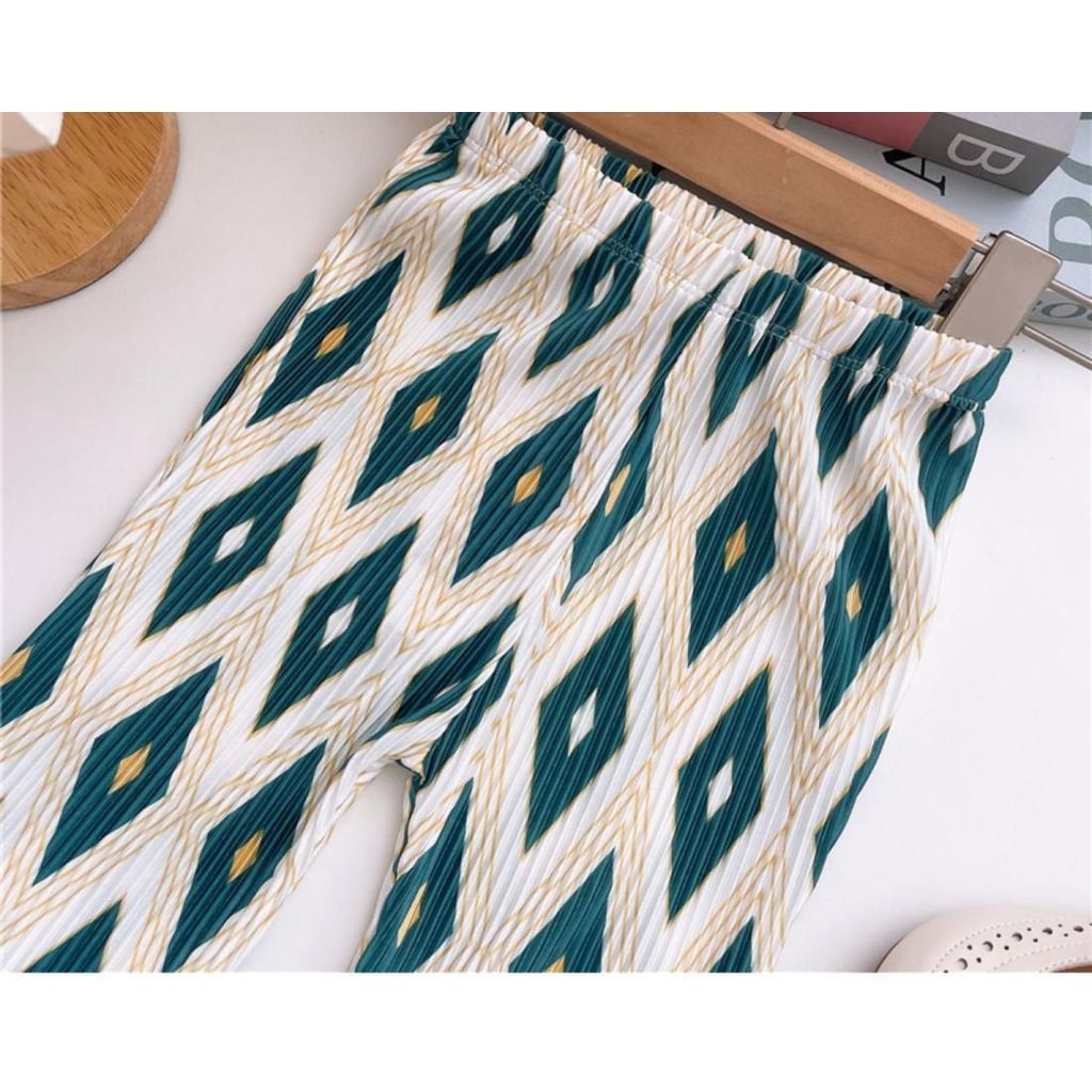 Quần loe bé gái Mùa hè Ice Silk Thin Floral Dots 80-130 Size FAIL