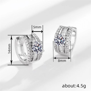 Châu Âu Mỹ ins Phong Cách Mới Bông Tai Zircon Đơn Giản Nữ