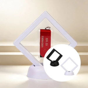 YOI 30 Miếng Vòng Cổ Và Bông Tai Hộp Đựng Nắp Trong Suốt Chắc Chắn PU Acrylic Xây Dựng