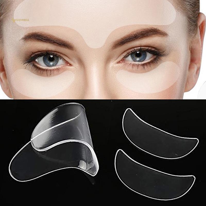 MUQV 3 Miếng Lót Chống Mắt Trán Vô Hình Chống Lão Hóa Mặt Miếng Lót Có Thể Tái Sử Dụng Nếp Nhăn Miếng Dán n