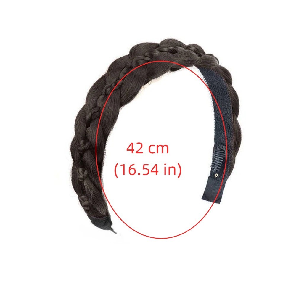 GOJO Bện Băng Đô Tóc Giả - Mũ Tổng Hợp Bím Xương Cá, Thiết Kế Handmade Có Thể Điều Chỉnh