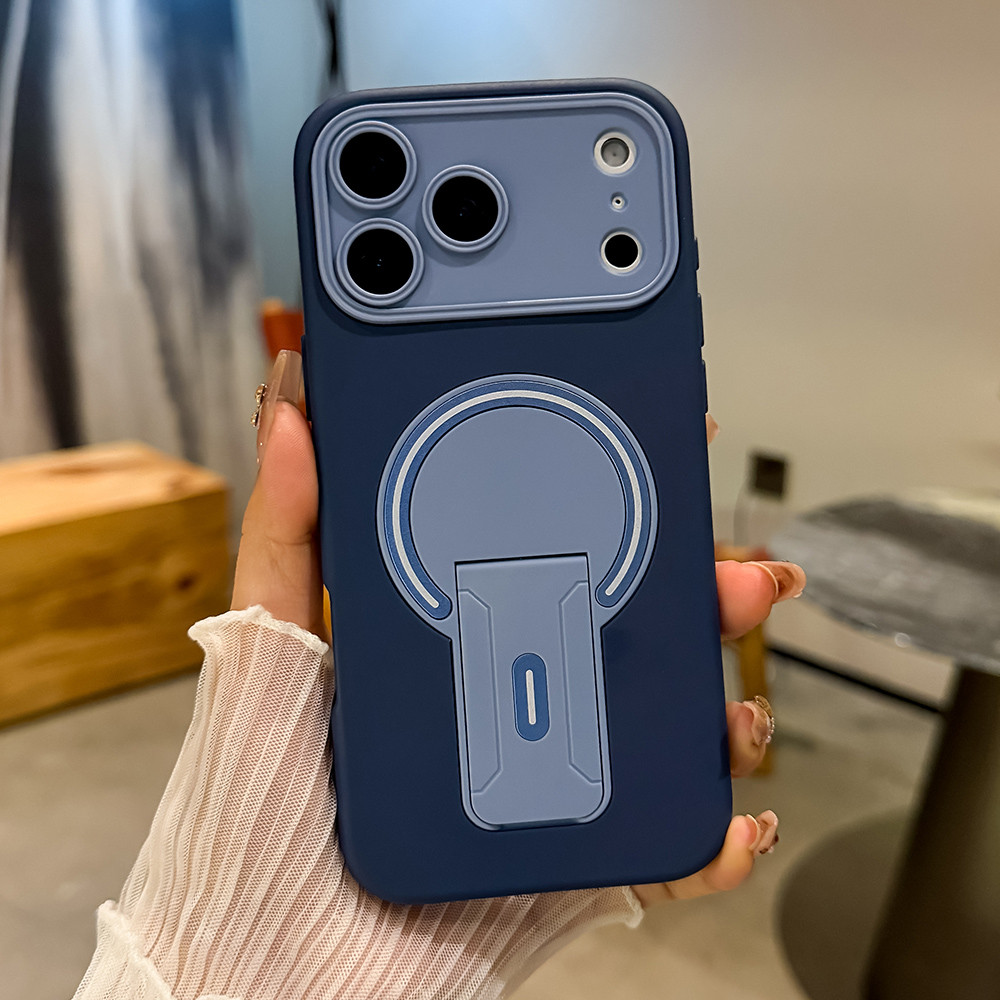 Giá đỡ gấp vô hình từ tính Vỏ điện thoại mềm Windows cho iPhone 17 Pro Max 16 Plus 15 14 13 12 11 Vỏ bảo vệ chống sốc