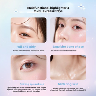 CANMAKE Độ Bóng Cao Dán Nổi Bật Bột Nằm Silkworm Làm Sáng Mắt Contour Blush Fine Natural Concealer Bright Highlight High Gloss Dán Trang Điểm Mặt
