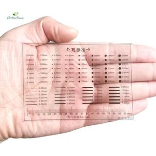 [Nhà điện] Ngoại hình Máy đo điểm thẻ tiêu chuẩn Phim trong suốt Stainparison Card Stain Cra Tương phản Thước PET Cân Dot Line mới