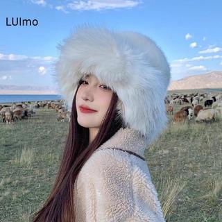 Mũ lông cừu cho nữ, lót ấm áp, chất liệu lông tơ người cá