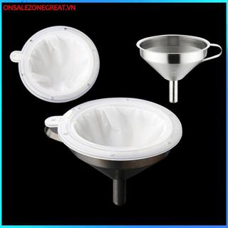Ons 100 / 120 / 200 / 300 / 400 / 450 Lưới Nylon Lọc Phễu Inox Cho Sữa Trái Cây Y Học Truyền Thống Trung Quốc Dầu Rượu Vang Trắng Tại