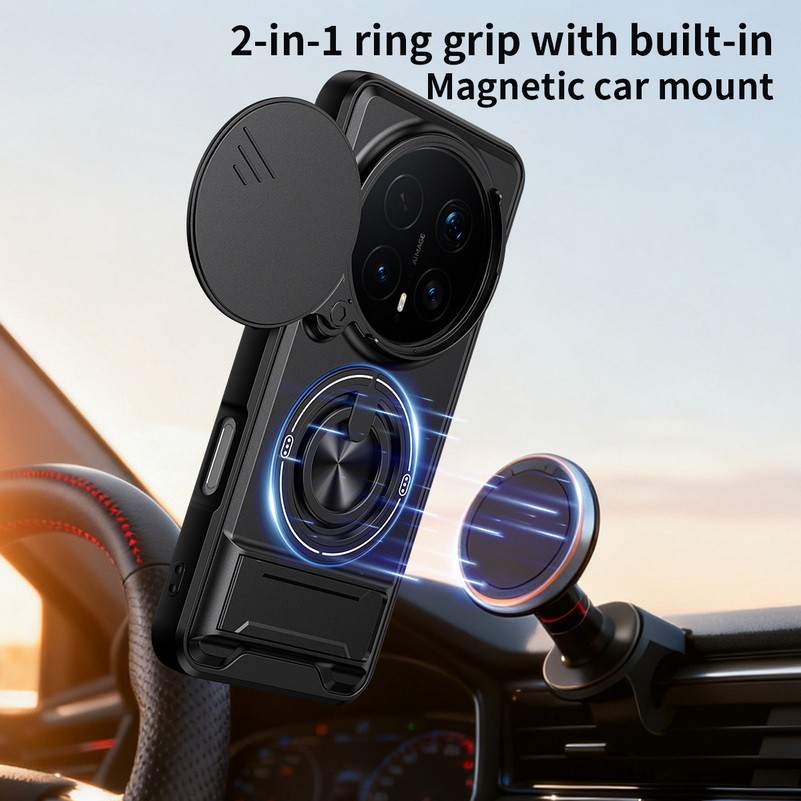 Vỏ bảo vệ giá đỡ gắn trên ô tô từ tính 2 trong 1 cho Honor Magic 8 Pro 7 6 Lite Honor X9d X9c X9B X6c X7B