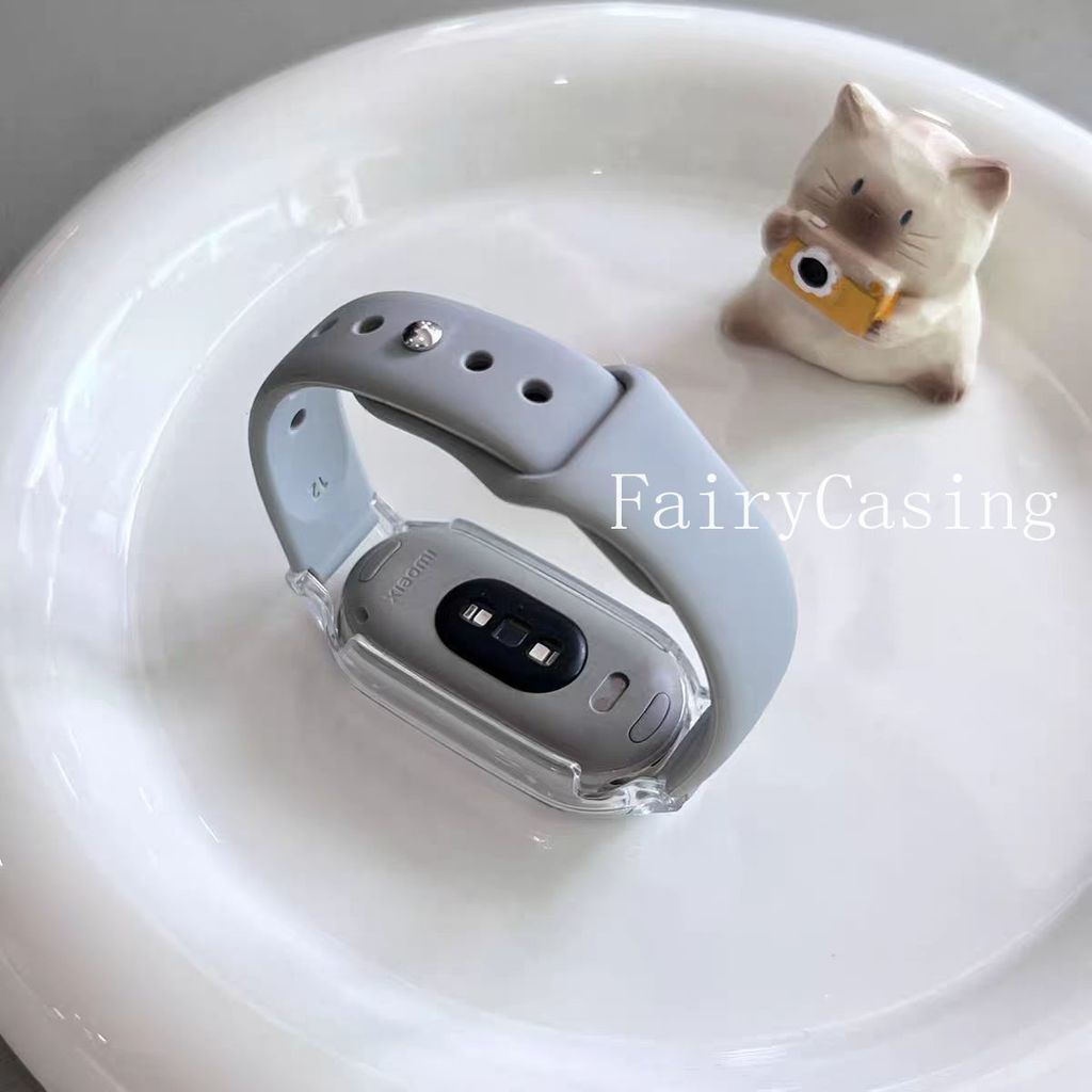 Ốp Lưng Trong Suốt + Dây Đeo Cho Xiaomi Mi Band 10 9 8 7 6 5 4 3 NFC Phụ Kiện Silicon Correa Vòng Tay Bao Phụ Kiện