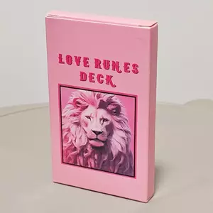 Love Runes Deck Pink Oracle Cards để hướng dẫn mối quan hệ & bói toán 10.3 X 6cm Elder Futhark Rune Ý nghĩa saixit2vn
