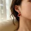Bông tai vòng ngựa PYCOU, Thiết kế dầu nhỏ giọt Vòng cổ ngọc trai màu đỏ, Phong cách mạ điện dễ thương hợp thời trang Cung hoàng đạo Pony Charm Năm sinh
