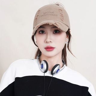 Ngoài Trời Phù Hợp Với Thể Thao Đạt Đỉnh Mũ Nam Xuân Hè Trống Top Có Thể Buộc Đuôi Ngựa Mũ Chống Nắng Lỗ Mũ Bóng Chày Nữ