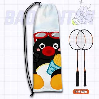 Túi Đựng Vợt Cầu Lông Flannel Hình Hoạt Hình Chim Cánh Cụt Pingu - Dung Tích Lớn