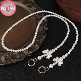 N2HAO Dễ Thương 100-120cm Ví Ngọc Trai Dây Đeo Đính Hạt Dây Xích Thay Thế Túi Ngọc Trai Dây Xích DIY Túi Phụ Kiện Túi Xách n