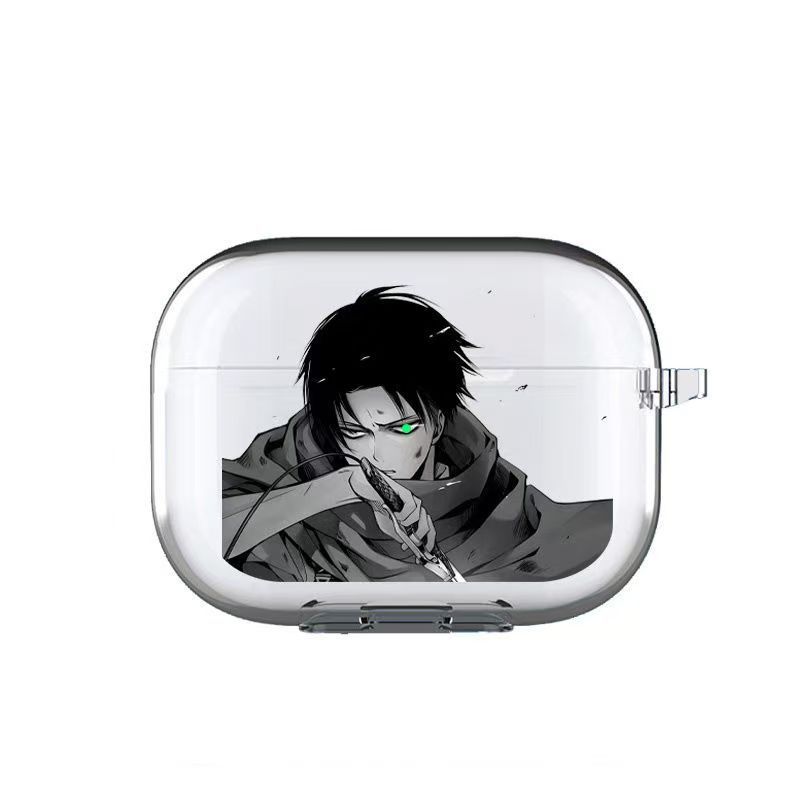 Vỏ bảo vệ Air Pods Pro 3 Vỏ bảo vệ Attack on Titan Levier Captain pro2 Anime Thế hệ thứ 4 Vỏ bảo vệ chống sốc toàn diện thế hệ thứ 3