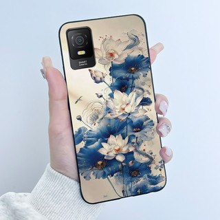 Ốp Lưng Cho TCL 403 405 406s 408 Ốp Điện Thoại Thẩm Mỹ Sang Trọng Dễ Thương Thoáng Mát Bé Trai Bé Gái Màu Đen Mềm Silicon Chống Sốc Ốp Lưng