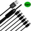 1 Chiếc 6 Trong 1 USB Loại C Bộ Chia Cáp C Truyền Dữ Liệu Cáp Từ Xa 1.5m Đen Cho Điện Thoại Máy Tính Bảng