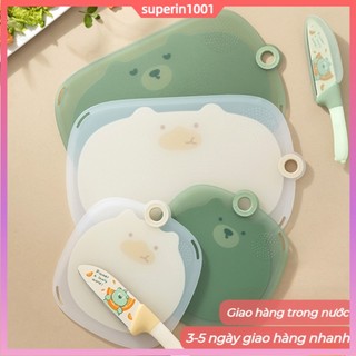 [Vận chuyển nội địa] Silicone trái cây thớt tấm phim hoạt hình dễ thương cấp thực phẩm treo nấm mốc nhà bếp cắt rau tấm