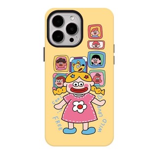 Ốp bảo vệ bé gái miệng lớn cho iPhone 11 12promax 13pro15pro 15promax 14 14promax 14pro 16 pro max 16 plus 17 17promax ốp lưng hai trong một