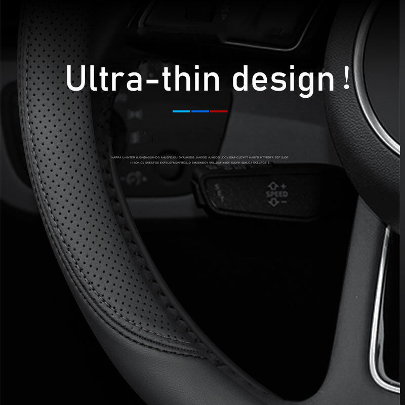 Vỏ bọc vô lăng bằng da sợi nhỏ màu đỏ chống trượt Vỏ lái thoải mái cho Toyota Yaris VIOS Corolla Viêm viêm Camry Prius Wigo Avanza Innova Fortuner Rush RAV4