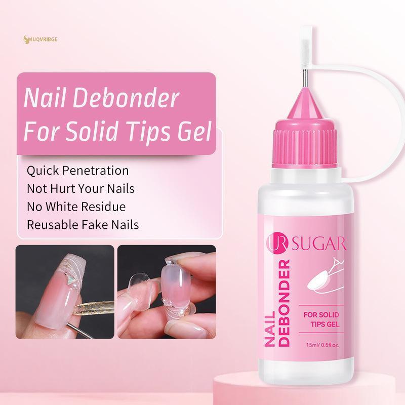 MUQV 15ml Gel Tẩy Chất Kết Dính Đầu Móng Tay Giả, Dụng Cụ Tẩy Gel Đầu Giả