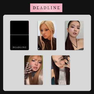 GC9 4 Cái / bộ BLACKPINK JENNIE LOMO Card 3rd MINI ALBUM DEADLINE Bưu Thiếp Bộ Sưu Tập Mực Hồng Ngoại Vi CG9