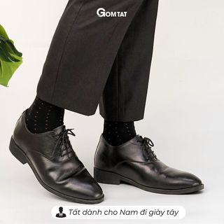 [HÀNG MỚI] Tất nam cổ cao đi giày tây công sở GOMTAT không lộ chân, họa tiết basic - LUX-2601