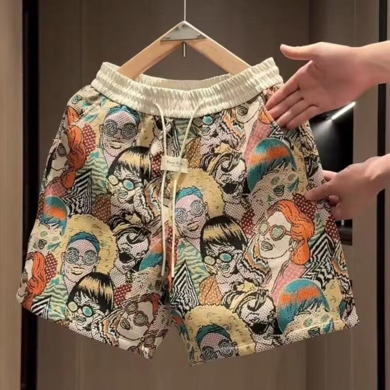 Quần short Jacqurd họa tiết đơn giản, thời trang cho mùa hè