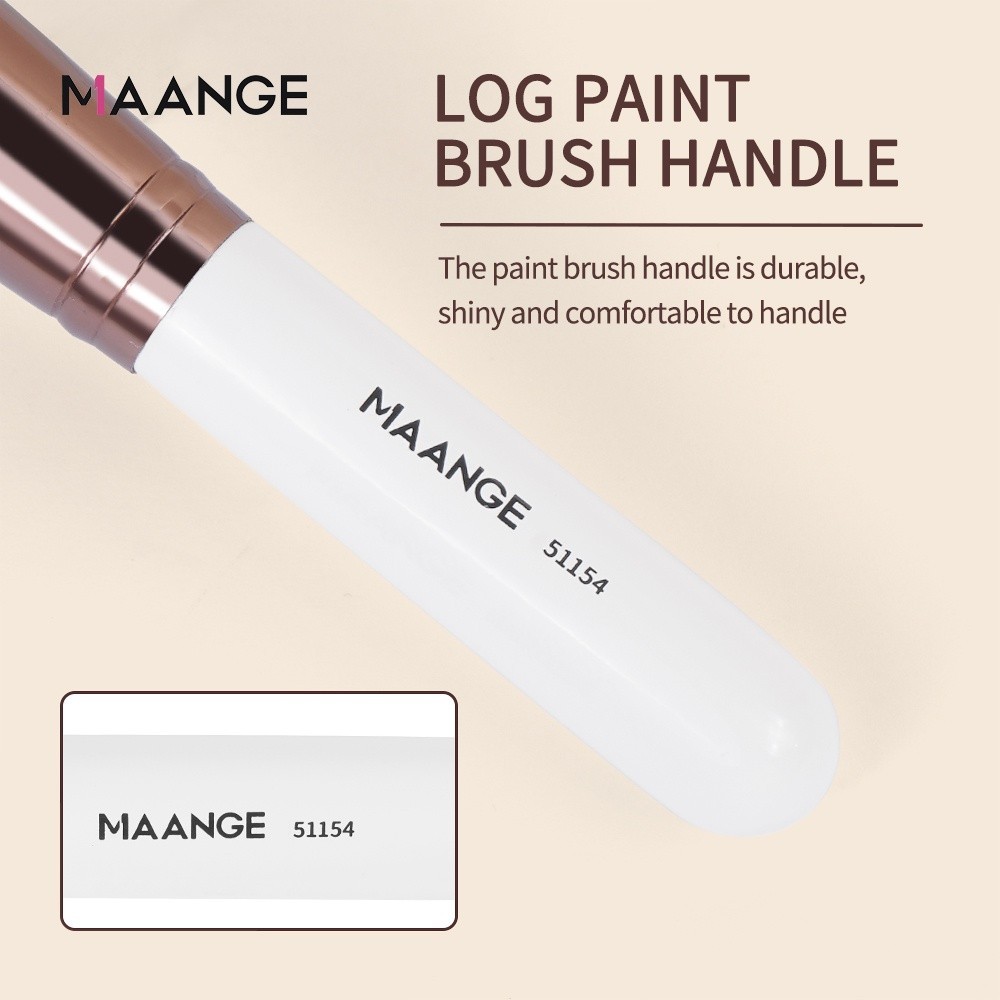 MAANGE Flat Head Foundation Brush có hộp Bàn chải dòng siêu mỏng Đế da mềm Essential 3 màu 51154