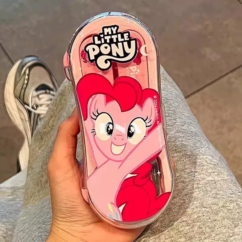 Chính Hãng My Little Pony 304 Bộ Đồ Ăn Inox Có Thể Hoạt Hình Sinh Viên Văn Phòng Nhân Viên Di Động Thìa Nĩa Hộp Bảo Quản 26.3.4